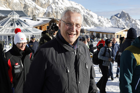 Pressetermin mit Markus Söder auf der Zugspitze in Garmisch-Partenkirchen