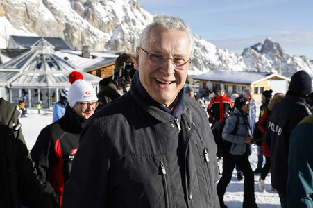 Pressetermin mit Markus Söder auf der Zugspitze in Garmisch-Partenkirchen