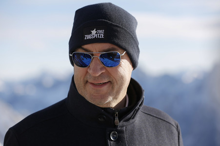 Pressetermin mit Markus Söder auf der Zugspitze in Garmisch-Partenkirchen