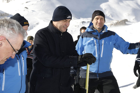 Pressetermin mit Markus Söder auf der Zugspitze in Garmisch-Partenkirchen