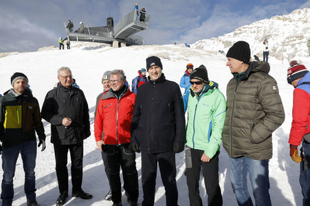 Pressetermin mit Markus Söder auf der Zugspitze in Garmisch-Partenkirchen