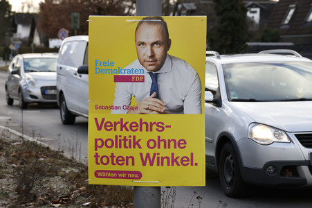 Wahlkampagne zur Wiederholungswahl zum Abgeordnetenhaus in Berlin