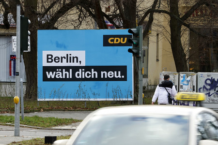 Wahlkampagne zur Wiederholungswahl zum Abgeordnetenhaus in Berlin