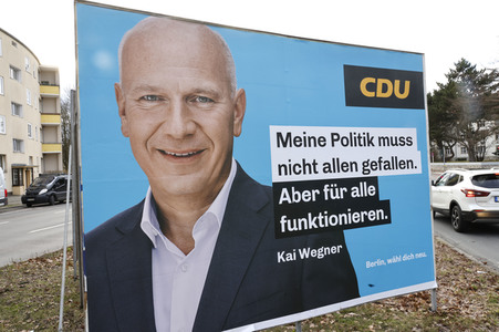 Wahlkampagne zur Wiederholungswahl zum Abgeordnetenhaus in Berlin
