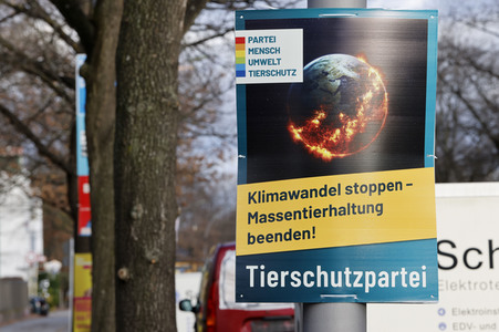 Wahlkampagne zur Wiederholungswahl zum Abgeordnetenhaus in Berlin