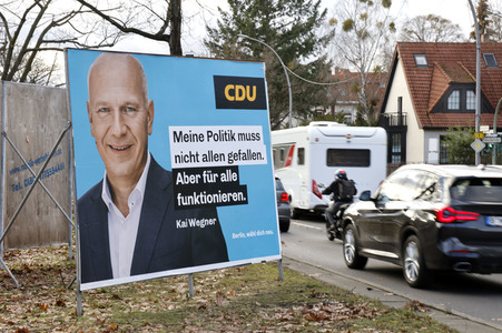 Wahlkampagne zur Wiederholungswahl zum Abgeordnetenhaus in Berlin