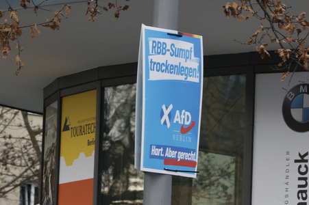 Wahlkampagne zur Wiederholungswahl zum Abgeordnetenhaus in Berlin