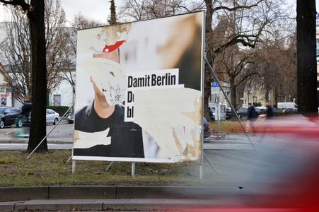 Wahlkampagne zur Wiederholungswahl zum Abgeordnetenhaus in Berlin