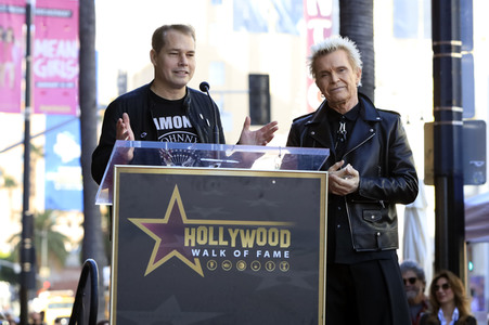 Billy Idol erhält einen Stern auf dem Hollywood Walk of Fame in Los Angeles
