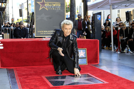 Billy Idol erhält einen Stern auf dem Hollywood Walk of Fame in Los Angeles