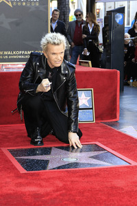 Billy Idol erhält einen Stern auf dem Hollywood Walk of Fame in Los Angeles