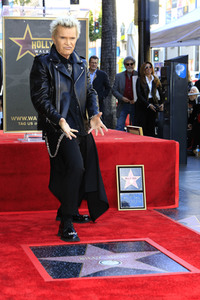 Billy Idol erhält einen Stern auf dem Hollywood Walk of Fame in Los Angeles