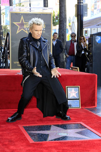 Billy Idol erhält einen Stern auf dem Hollywood Walk of Fame in Los Angeles