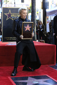 Billy Idol erhält einen Stern auf dem Hollywood Walk of Fame in Los Angeles