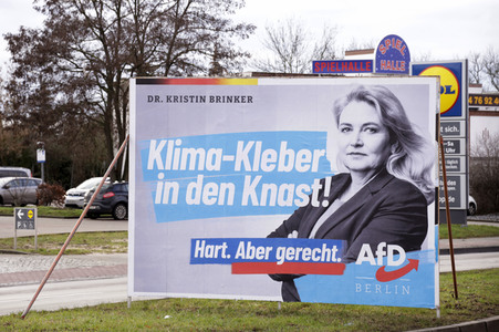 Wahlplakate zur Wiederholungswahl zum Abgeordnetenhaus in Berlin