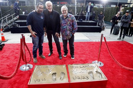 Hand and Footprint Ceremony mit James Cameron und Jon Landau in Los Angeles