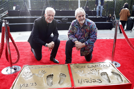 Hand and Footprint Ceremony mit James Cameron und Jon Landau in Los Angeles