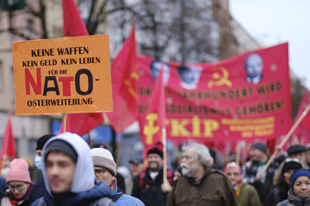 Demonstration zum Jahrestag der Ermordung von Liebknecht und Luxemburg in Berlin