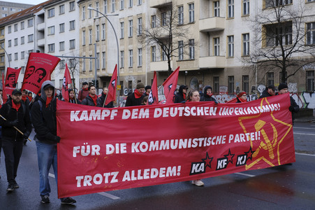 Demonstration zum Jahrestag der Ermordung von Liebknecht und Luxemburg in Berlin