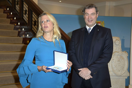 Verleihung des Bayerischen Verdienstordens an Barbara Schöneberger in Berlin