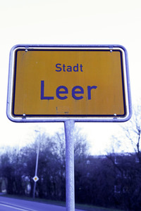 Ortstafel Stadt Leer