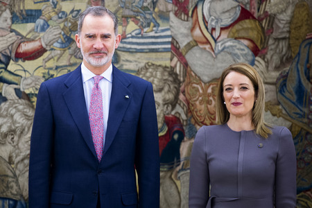 Empfang für Roberta Metsola in Madrid