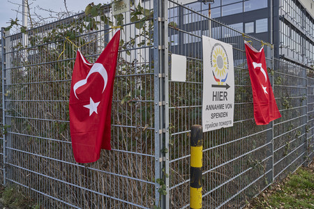 Spendensammelstelle für die Erdbebenopfer in Hannover