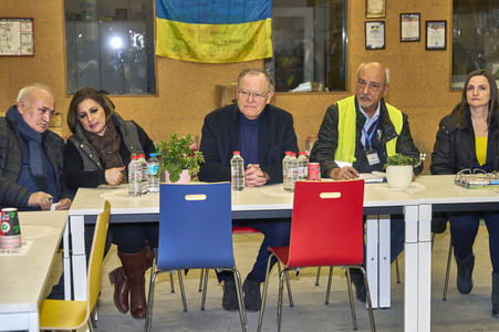 Spendensammelstelle für die Erdbebenopfer in Hannover