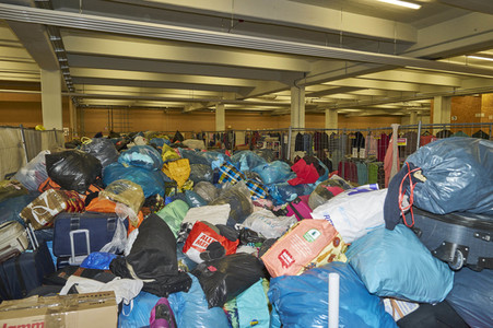 Spendensammelstelle für die Erdbebenopfer in Hannover