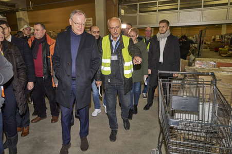 Spendensammelstelle für die Erdbebenopfer in Hannover