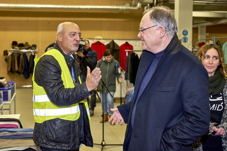 Spendensammelstelle für die Erdbebenopfer in Hannover