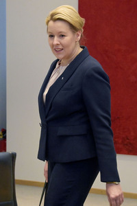 Fototermin mit Franziska Giffey nach der Abgeordnetenhauswahl in Berlin