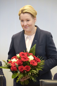 Fototermin mit Franziska Giffey nach der Abgeordnetenhauswahl in Berlin