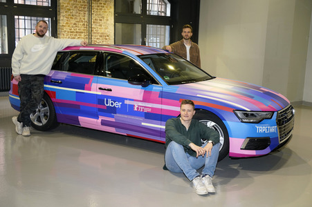 Kunstaktion von Uber zur Berlinale 2023 in Berlin
