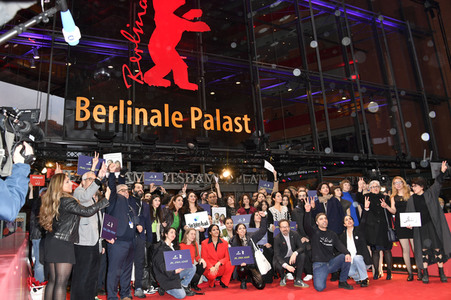 Demonstration der Solidarität mit den Menschen im Iran, Berlinale 2023