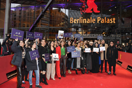 Demonstration der Solidarität mit den Menschen im Iran, Berlinale 2023