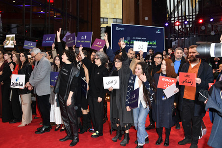 Demonstration der Solidarität mit den Menschen im Iran, Berlinale 2023
