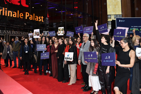 Demonstration der Solidarität mit den Menschen im Iran, Berlinale 2023