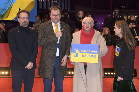 Demonstration der Solidarität mit der Ukraine, Berlinale 2023
