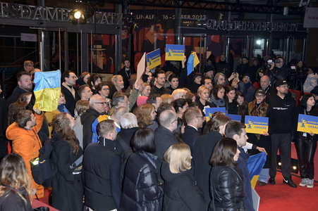 Demonstration der Solidarität mit der Ukraine, Berlinale 2023