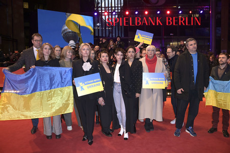 Demonstration der Solidarität mit der Ukraine, Berlinale 2023