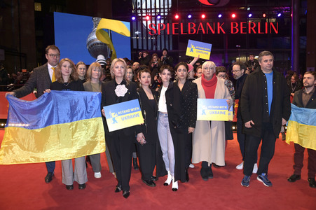 Demonstration der Solidarität mit der Ukraine, Berlinale 2023