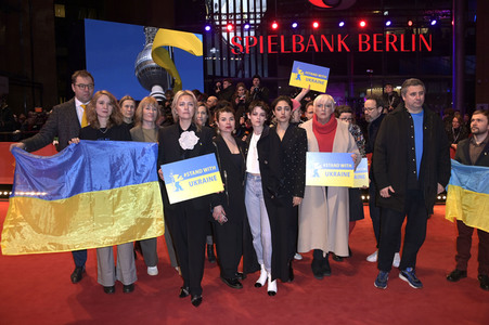 Demonstration der Solidarität mit der Ukraine, Berlinale 2023