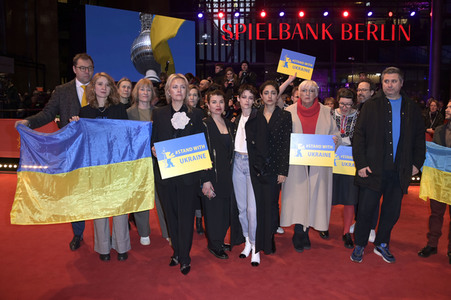 Demonstration der Solidarität mit der Ukraine, Berlinale 2023