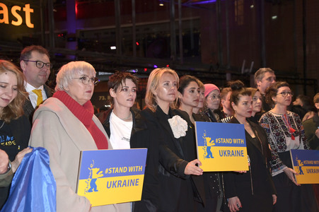 Demonstration der Solidarität mit der Ukraine, Berlinale 2023