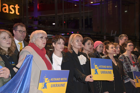 Demonstration der Solidarität mit der Ukraine, Berlinale 2023