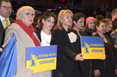 Demonstration der Solidarität mit der Ukraine, Berlinale 2023