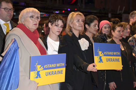 Demonstration der Solidarität mit der Ukraine, Berlinale 2023