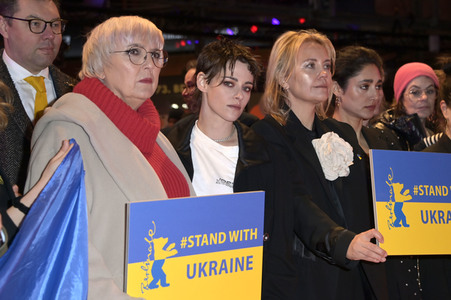 Demonstration der Solidarität mit der Ukraine, Berlinale 2023