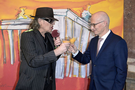 Ausstellungseröffnung in Anwesenheit von Udo Lindenberg im Bundesrat in Berlin